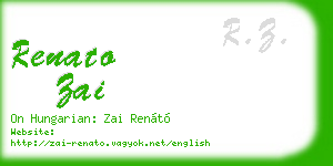 renato zai business card